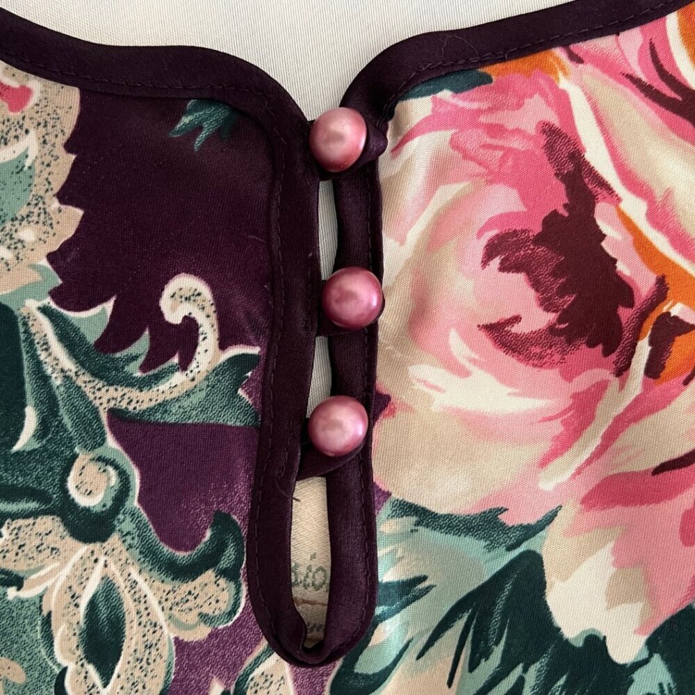 Expressions California Dynasty Colorful Floral Slip Dress - Picture 4 of 6